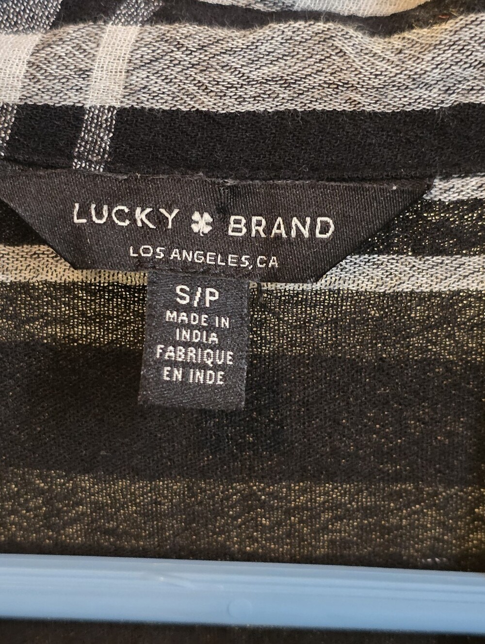 Lucky Brand Black & White Plaid Button-Up Shirt - Picture 2 of 5